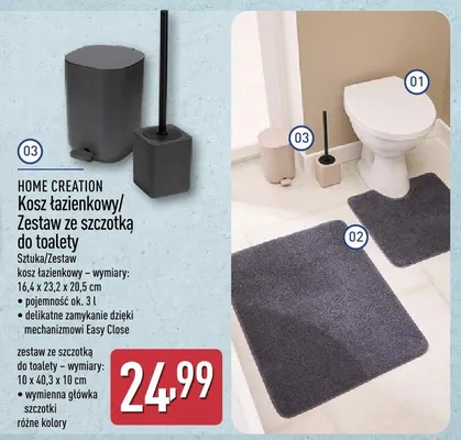 Zestaw ze szczotką do toalety Home Creation 10x40,3x10cm promocja w Aldi