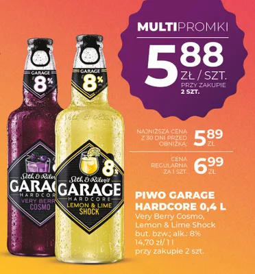 Piwo Garage Hardcore Lemon & Lime Shock promocja w Duży Ben