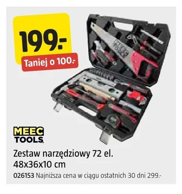 Zestaw narzędziowy MEEC TOOLS 72 el. 48x36x10cm promocja w Jula