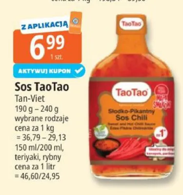 Sos TaoTao Tan-Viet słodko-pikantny sos chili promocja w Leclerc