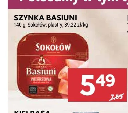 Szynka Basiuni Sokołów promocja w Stokrotka