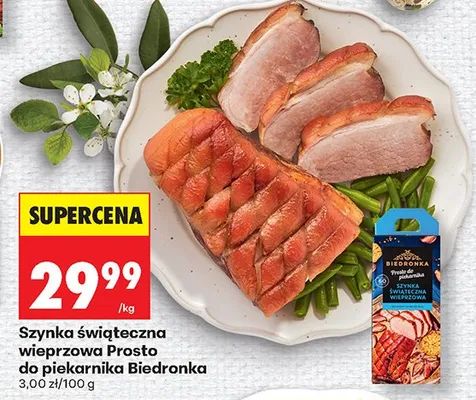 Szynka świąteczna wieprzowa Prosto do piekarnika promocja w Biedronka