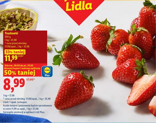 Truskawki -50% promocja w Lidl