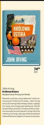 Książka Królowa Estera John Irving promocja w Empik