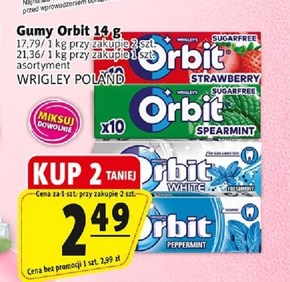 Guma do żucia Orbit Peppermint promocja w Prim Market