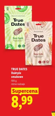 Daktyle smakowe True Dates Sour Cola promocja w Lidl