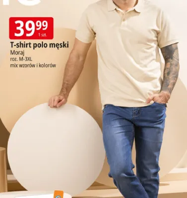 T-shirt polo męski Moraj promocja w Leclerc