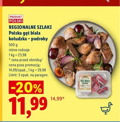 Podroby z gęsi białej kołudzkiej Regionalne Szlaki promocja w Lidl