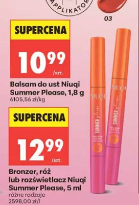 Balsam do ust Niuqi Summer Please promocja w Biedronka