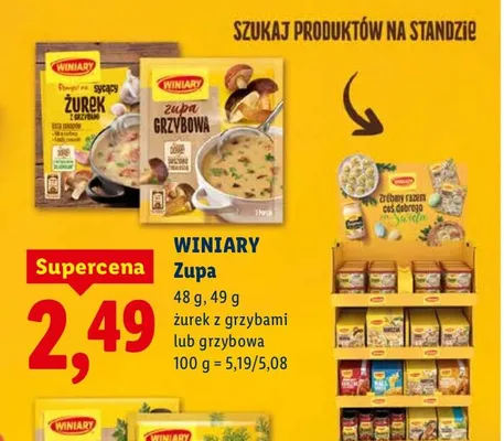 Zupa żurek z grzybami lub grzybowa promocja w Lidl