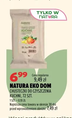 Chusteczki do czyszczenia kuchni Natura Eko Dom promocja w Drogerie Natura