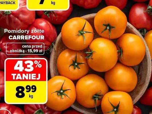 Pomidory żółte Carrefour promocja w Carrefour Market