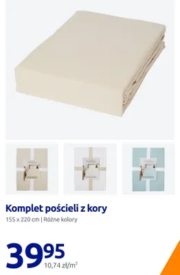 Komplet pościeli z kory 155x220 cm promocja w Action