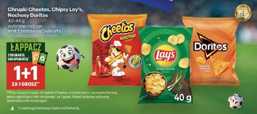 Chrupki Cheetos Ketchup promocja w Delikatesy Centrum