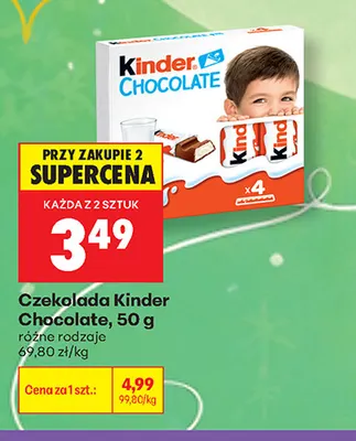 Czekolada Kinder Chocolate promocja w Biedronka