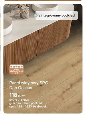 Panel winylowy SPC Dąb Galicus promocja w Castorama