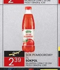 Sok pomidorowy Sokpol 1l promocja w Wafelek