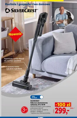 Odkurzacz akumulatorowy cyklonowy Silvercrest promocja w Lidl