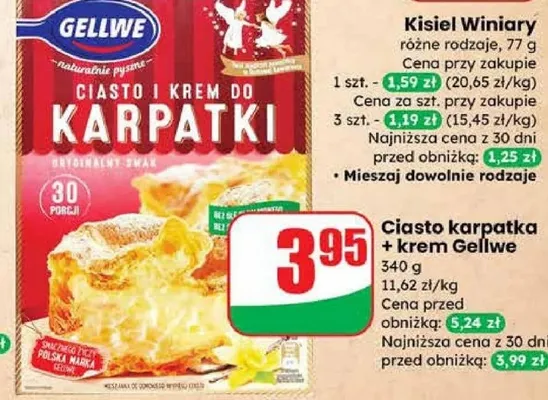 Ciasto i krem do karpatki promocja w Dino