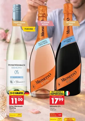 Wino musujące białe 0.0% promocja w Biedronka