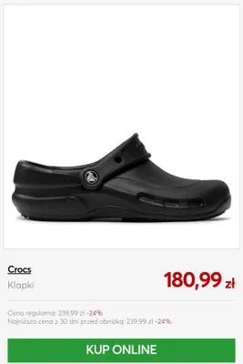 Klapki Crocs promocja w eobuwie.pl