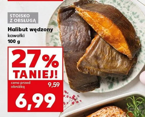 Halibut wędzony kawałki promocja w Kaufland