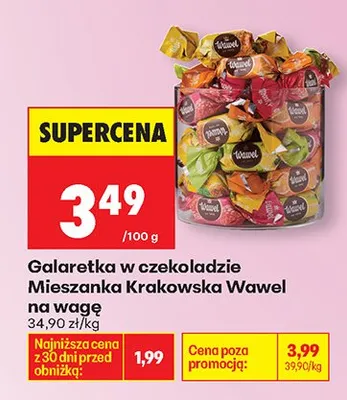 Galaretka w czekoladzie Mieszanka Krakowska Wawel na wagę promocja w Biedronka