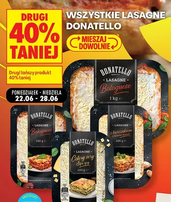 Lasagne Bolognese Donatello promocja w Biedronka