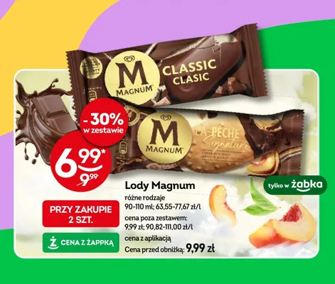 Lody Magnum La Pêche Signature promocja w Żabka