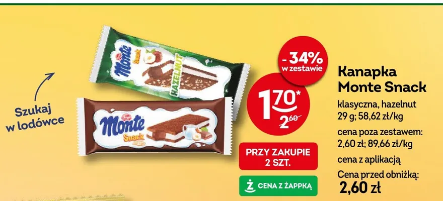 Kanapka Monte Snack klasyczna promocja w Żabka