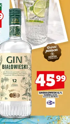 Gin Białowieski Żubrówka 37,5% promocja w TOPAZ