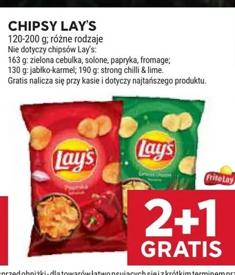 Chipsy Lay's zielona cebulka promocja w Stokrotka