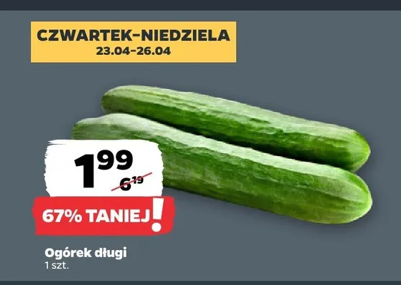 Ogórek długi promocja w Netto
