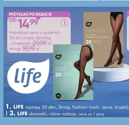 Rajstopy damskie Fashion 20 den Life promocja w Super-Pharm