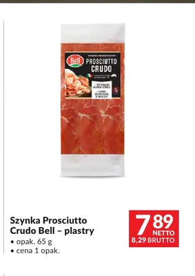 Szynka Prosciutto Crudo Bell plastry promocja w Makro