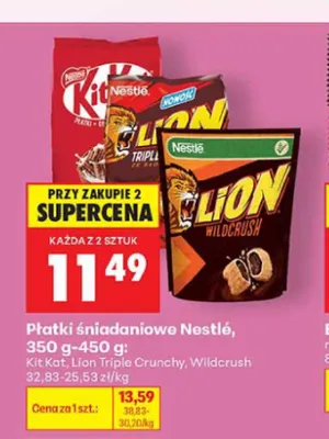 Płatki śniadaniowe Nestlé Lion Wildcrush promocja w Biedronka