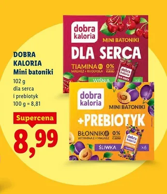 Mini batoniki dla serca i prebiotyk promocja w Lidl