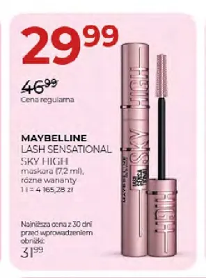 Maskara Lash Sensational Sky High Maybelline promocja w Drogerie Jawa
