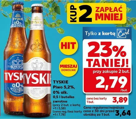 Piwo Tyskie 0% promocja w Kaufland