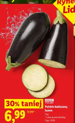 Bakłażany polskie luzem promocja w Lidl