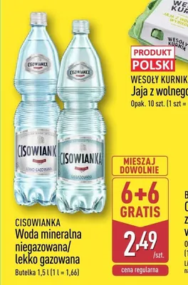 Woda mineralna Cisowianka promocja w Aldi