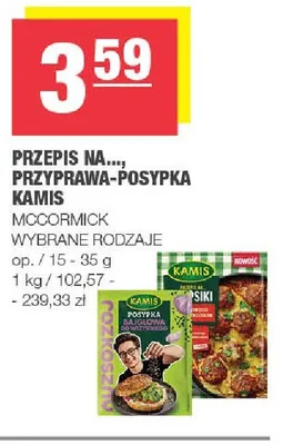 Przepis na..., przyprawa-posypka Kamis promocja w SPAR