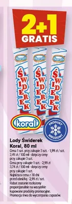 Lody Świderek Koral promocja w Twój Market