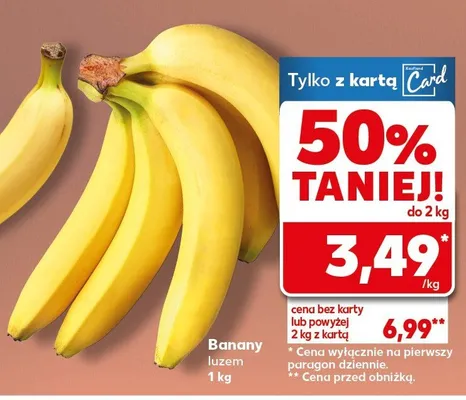 Banany luzem promocja w Kaufland