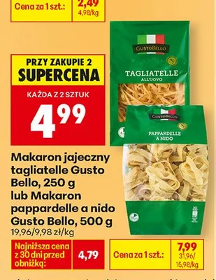 Makaron pappardelle a nido 500 g promocja w Biedronka