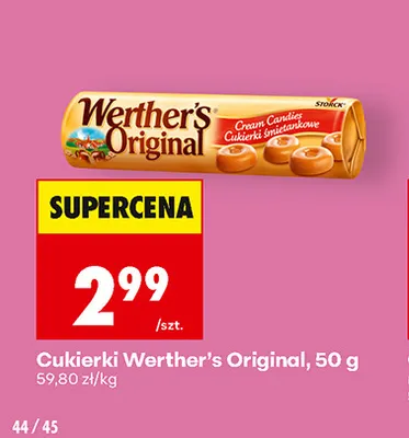 Cukierki Werther's Original promocja w Biedronka