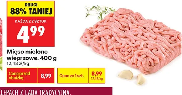 Mięso mielone wieprzowe promocja w Biedronka