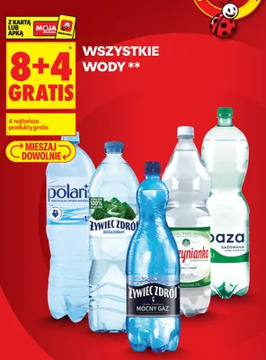 Woda mineralna niegazowana Polaris promocja w Biedronka