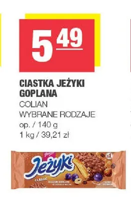Ciastka Jeżyki Goplana Colian promocja w SPAR