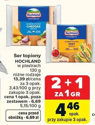 Ser topiony w plastrach promocja w Carrefour Market